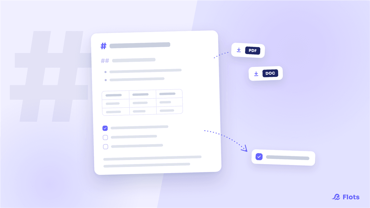 Notes go full Markdown: PDF and Word export, task extraction